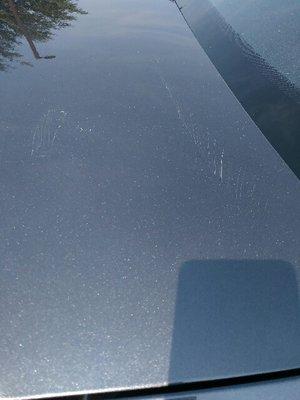 Scratches like these were on every side of my rental