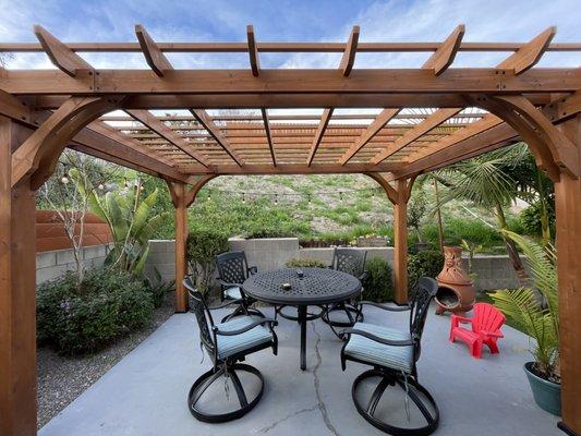 Assembled pergola kit