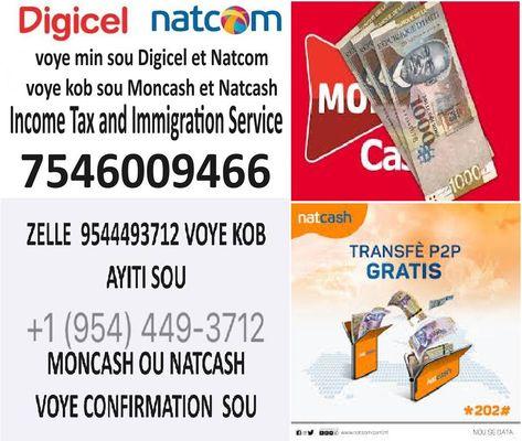 voye kob ayiti sou moncash, natcash, sogebank, unibank