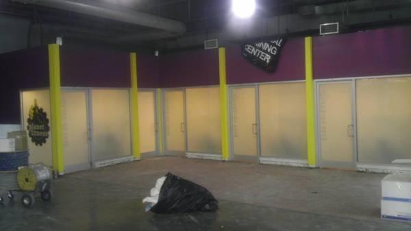 Planet fitness interrior clear frost window film