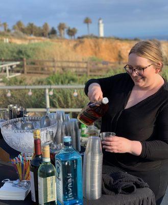 Emilie Bartending