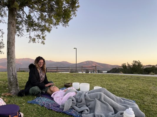 Energy healing at mountain hawk park