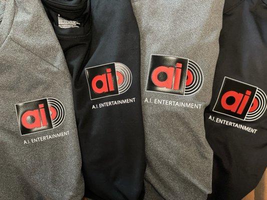 A.I. Entertainment t-shirts!