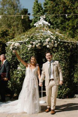 Ceremony in the outdoor courtyard!