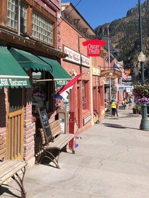 Ouray Tshirts Company on Main Street of Ouray, CO