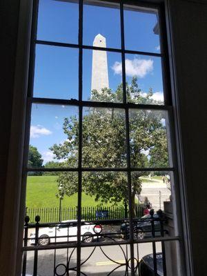 View of monument from museum