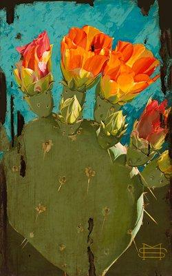 Cactus in Bloom, giclee print