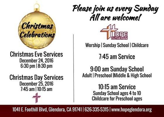 Christmas services