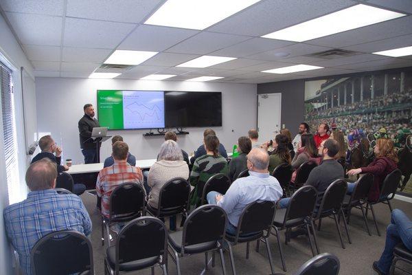 Team training in our Derby Training Room