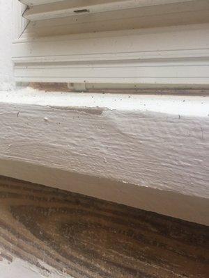 Window sill peeling