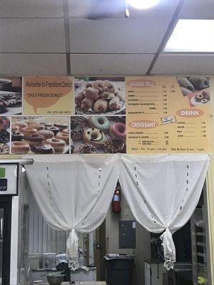 Menu and price