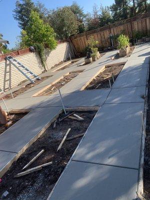 Back patio slab