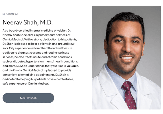 Dr. Neerav Shah biography and photo