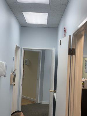 Inside the clinic hallway.