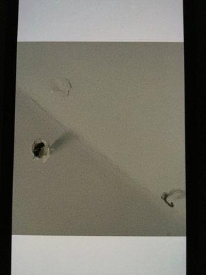 Holes in ceiling