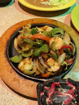 Shrimp fajitas