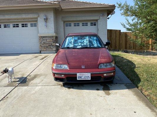 The car before the shop took it in