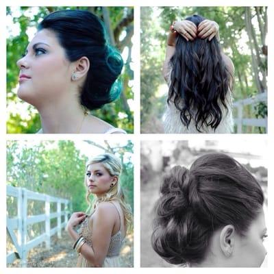 Photo shoot for different looks . Love updos, different styles and curls!