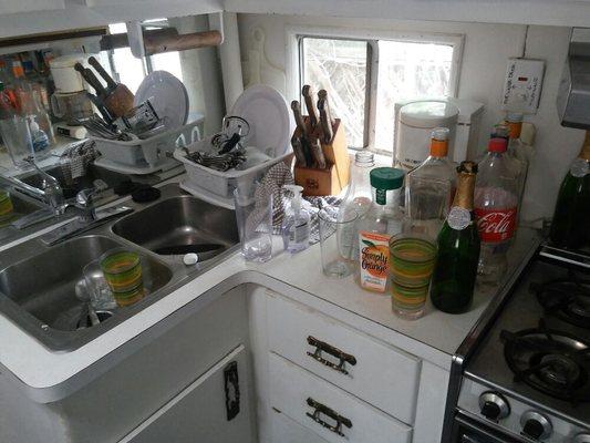 Before we cleaned this messy kitchen