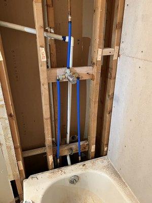 Replacing water valve in shower