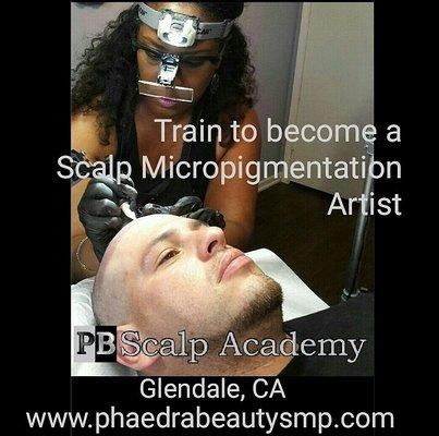 We offer Scalp Micropigmentation training. Contact us for more info. www.phaedrabeautysmp.com