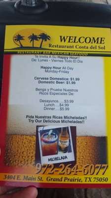 Great Breakfast & Beer Prices!