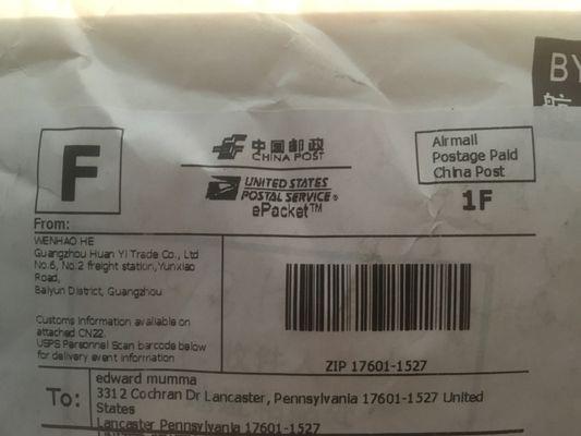 components arrive from china...