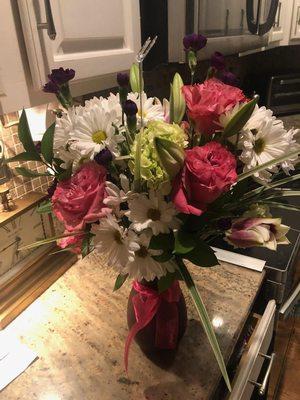 So I sent this $98.00 floral arrangement. Very disappointed