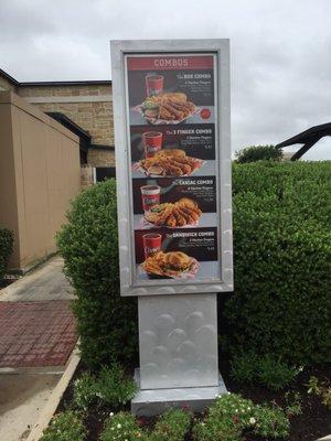 Combo drive thru menu.