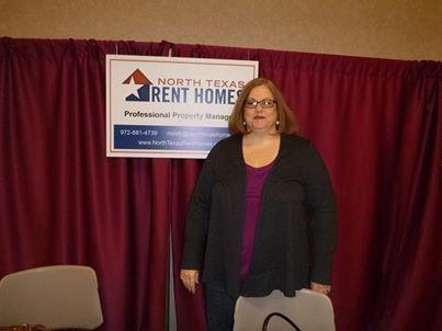 Picture of Mindy at the North Texas real Estate investors meeting. http://ntarei.com/