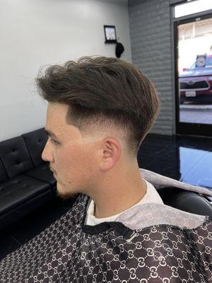 Mid drop fade, trim on top