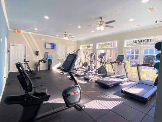 Newly renovated cardio room.