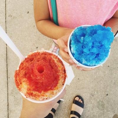 Mangonada and blue coconut