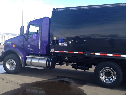 Purple Kenworth Trash Truck