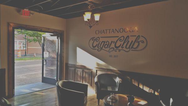 Chattanooga Cigar Club - Entrance and Logo