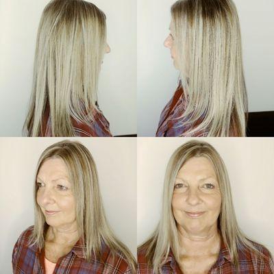 Full foil blended ash blonde