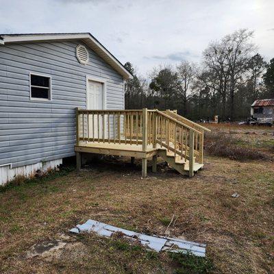 Side view of the back deck..