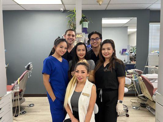 Dr. Elvie and her Glendale office staff, always happy to share a smile ;)