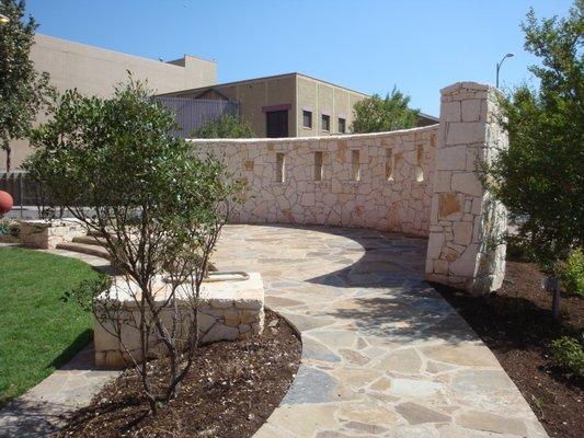 Central Library
 Flagstone and Rock Wall