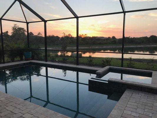 How about watching a sunset over your private pool every night?