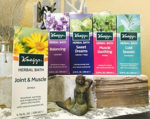 Kneipp Bath Oils. Available at The Beautiful Center or schedule a relaxing foot bath and meditation treatment. www.StudioBee23.com