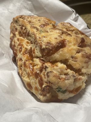 Cheddar bacon scallion scone