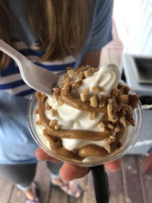 Small Peanut butter sundae.