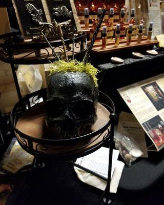 A skull incense burner at Mourning Market.