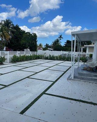 Artificial Turf and Concrete Paving