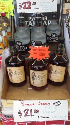 Our price on Sailor Jerry and Russian Standard is the best price you can find!