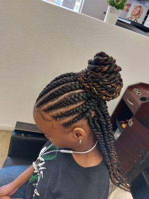 Cornrow with twist so yummy