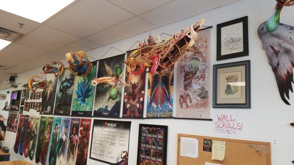 Wall scrolls and mtg promotions from wotc.