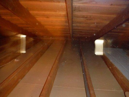 clean attic space that has improved my indoor air quality