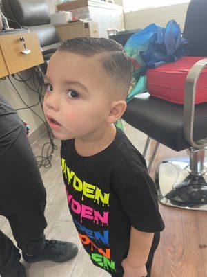 Little boy haircut